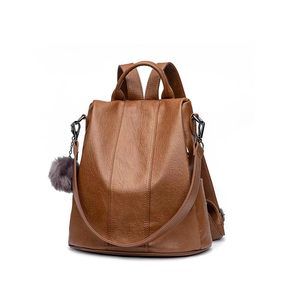 Vintage Leather Backpack for Women, Soft Rucksack Backpack with Anti-Theft💞